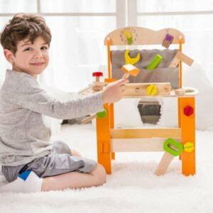 Houten werkbank-houten speelgoed-houten gereedschap-Kiddeaus