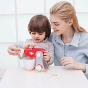 Classic World houten retro mixer-Houten speelgoed-speelgoedkeuken-Kiddeaus