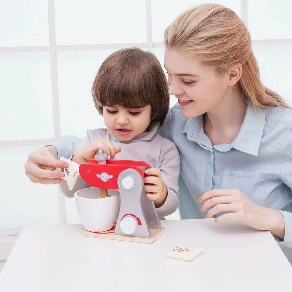 Classic World houten retro mixer-Houten speelgoed-speelgoedkeuken-Kiddeaus