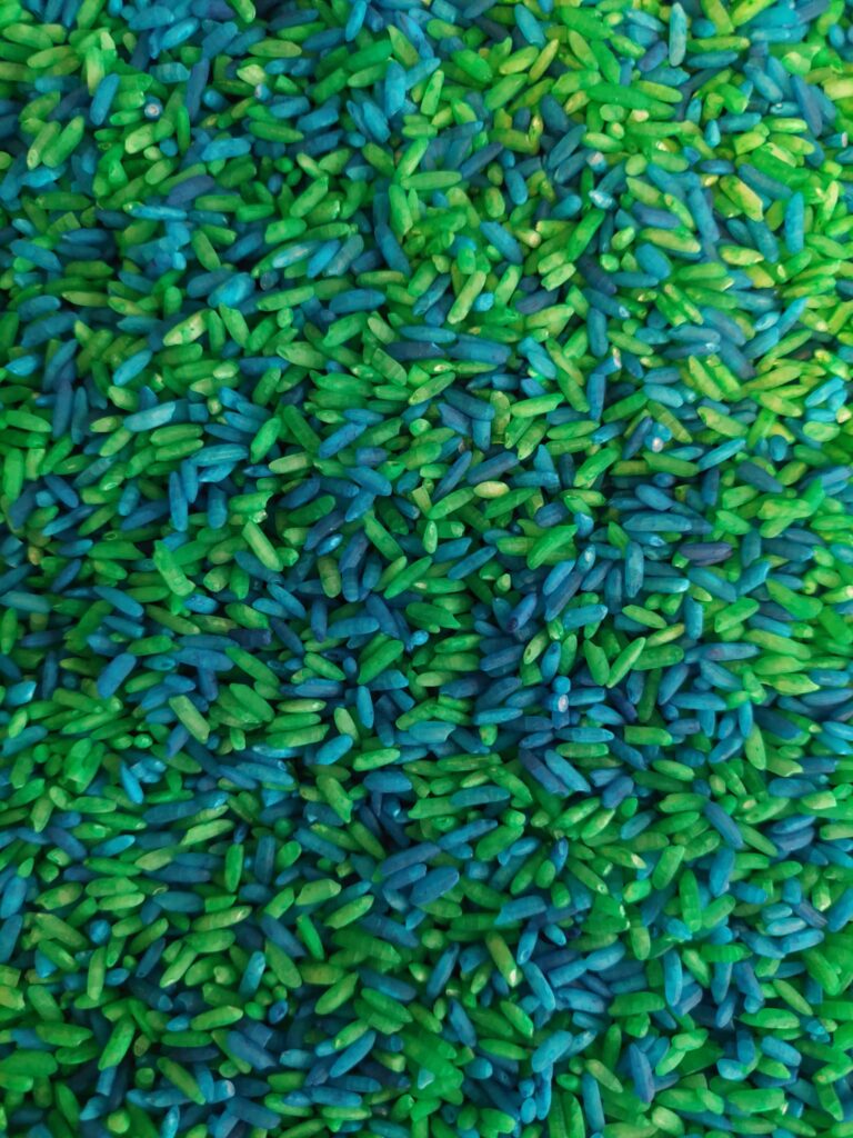 Sensomotorische speelrijst - Groen-Blauw-Kiddeaus