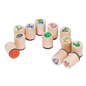 Houten dieren stempels - 1 stuks - Kiddeaus